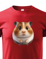 Dětské tričko s roztomilým křečkem - krásný barevný motiv s plnými barvami