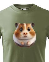 Dětské tričko s roztomilým křečkem - krásný barevný motiv s plnými barvami