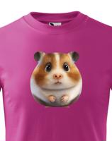 Dětské tričko s roztomilým křečkem - krásný barevný motiv s plnými barvami