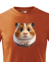 Dětské tričko s roztomilým křečkem - krásný barevný motiv s plnými barvami