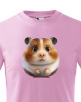 Dětské tričko s roztomilým křečkem - krásný barevný motiv s plnými barvami