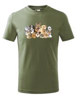 Dětské tričko s úžasným potiskem psů - skvělý dárek na narozeniny