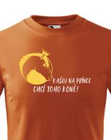 Dětské tričko s vtipným potiskem Kašlu na prince chci toho koně!