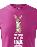 Dětské tričko s vtipným potiskem Králík - pro majitele králíků