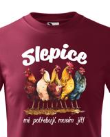 Dětské tričko s vtipným potiskem - musím jít slepice mě potřebují
