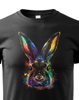 Dětské tričko se stylovým potiskem duhový králík