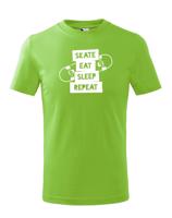 Dětské tričko Skate-eat-sleep-repeat - triko se skateboardem