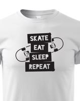 Dětské tričko Skate-eat-sleep-repeat - triko se skateboardem