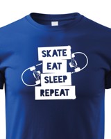 Dětské tričko Skate-eat-sleep-repeat - triko se skateboardem