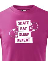 Dětské tričko Skate-eat-sleep-repeat - triko se skateboardem