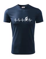 Dětské tričko Tep cyklisty - Ukažte všem, kam vás vaše srdce táhne