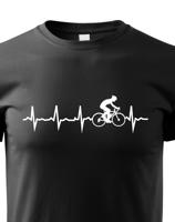 Dětské tričko Tep cyklisty - Ukažte všem, kam vás vaše srdce táhne