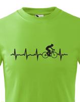 Dětské tričko Tep cyklisty - Ukažte všem, kam vás vaše srdce táhne
