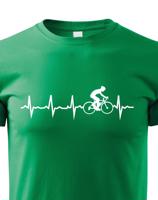 Dětské tričko Tep cyklisty - Ukažte všem, kam vás vaše srdce táhne