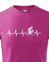 Dětské tričko Tep cyklisty - Ukažte všem, kam vás vaše srdce táhne