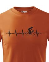 Dětské tričko Tep cyklisty - Ukažte všem, kam vás vaše srdce táhne