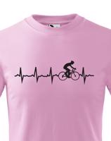 Dětské tričko Tep cyklisty - Ukažte všem, kam vás vaše srdce táhne