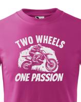 Dětské tričko Two wheels one passion  - tričko pro milovníky motokrosu
