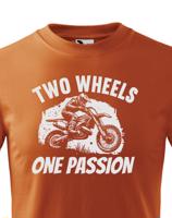 Dětské tričko Two wheels one passion  - tričko pro milovníky motokrosu