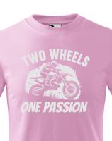 Dětské tričko Two wheels one passion  - tričko pro milovníky motokrosu
