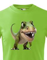 Dětské tričko Tyrannosaurus-rex - krásný barevný motiv s plnými barvami