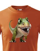 Dětské tričko Tyrannosaurus-rex - krásný barevný motiv s plnými barvami