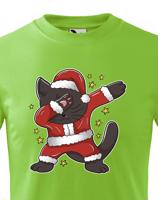 Dětské tričko Vánoční kočka - skvělé vánoční tričko