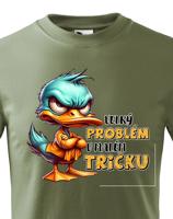 Dětské tričko Velký problém v malém triku - krásný barevný motiv s plnými barvami