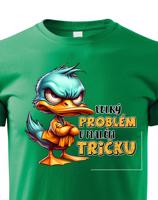 Dětské tričko Velký problém v malém triku - krásný barevný motiv s plnými barvami