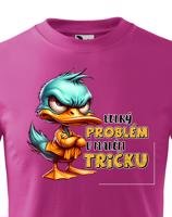 Dětské tričko Velký problém v malém triku - krásný barevný motiv s plnými barvami