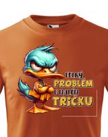 Dětské tričko Velký problém v malém triku - krásný barevný motiv s plnými barvami
