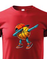 Dětské triko Basketbalový míč dab dance - vtipné Basketbalové tričko triko