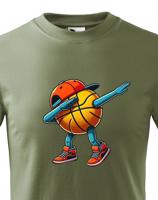 Dětské triko Basketbalový míč dab dance - vtipné Basketbalové tričko triko