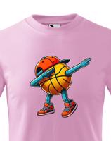 Dětské triko Basketbalový míč dab dance - vtipné Basketbalové tričko triko