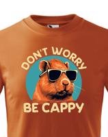 Dětské triko Don't worry be capy - vtipné narozeninové triko
