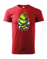Dětské triko Grinch s ozdobami - skvělé vánoční triko