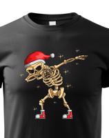 Dětské triko Kostlivec dab dance - vtipné vánoční triko