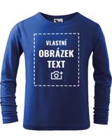 Dětské triko s dlouhým rukávem a vlastním potiskem