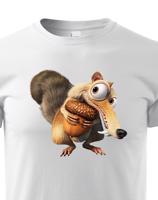 Dětské triko s veverkou Scrat z Doby ledové - dárek na narozeniny