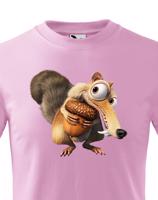 Dětské triko s veverkou Scrat z Doby ledové - dárek na narozeniny