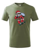 Dětské triko Santa Claus na skateboardu - vtipné vánoční triko