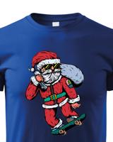 Dětské triko Santa Claus na skateboardu - vtipné vánoční triko