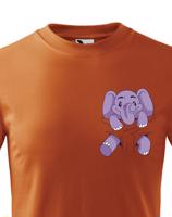 Dětské triko Slůně v kapsičce - dětské triko na narozeniny