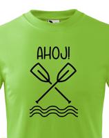 Dětské vodácké tričko Ahoj! - s dotiskem jména, týmu nebo čísla