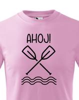 Dětské vodácké tričko Ahoj! - s dotiskem jména, týmu nebo čísla