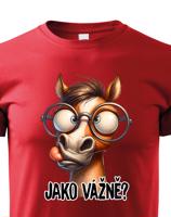 Dětské vtipné tričko pro milovníky koní - kůň s nápisem Jako vážně?