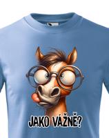 Dětské vtipné tričko pro milovníky koní - kůň s nápisem Jako vážně?