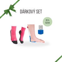 DĚTSKÝ DÁRKOVÝ ZÁKLADNÍ SET Měřidlo Plus12 a Bambusové ponožky Růžové