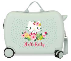 Dětský kufřík na kolečkách - odražedlo - Hello Kitty Flower - 34L