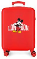 Disney Dětský kabinový kufr - Mickey trip to London 55 cm - 34L - červený